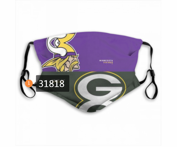 NFL Green Bay Packers  1372020 Dust mask with filter->nfl dust mask->Sports Accessory